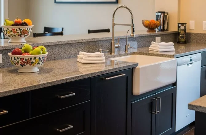 Bancadas com armários inferiores Bancadas com armários inferiores