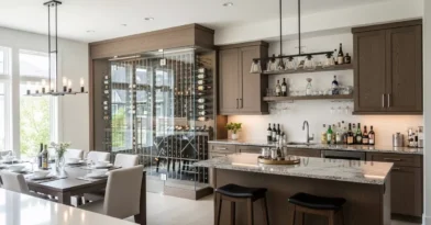 Estações de bar ou adegas embutidas