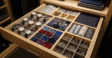 Gavetas com divisórias para acessórios