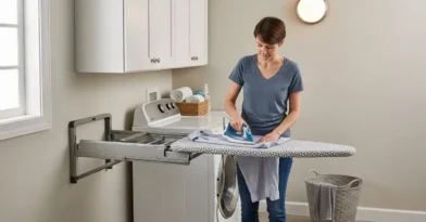 Suportes retráteis para passar roupa